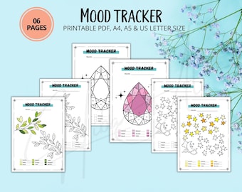 Printable Mood Tracker & Habit Tracker Journal (Editable PDF)