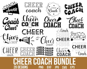 Cheer Coach SVG Bundle: Cheerleader Grafik (Digitaler Download)