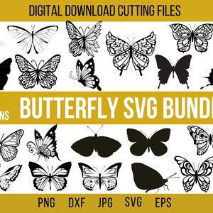Papillon Svg, Png, Clipart papillon, papillons Svg, vecteur de papillon, papillon Svg Cricut, papillon Svg Bundle