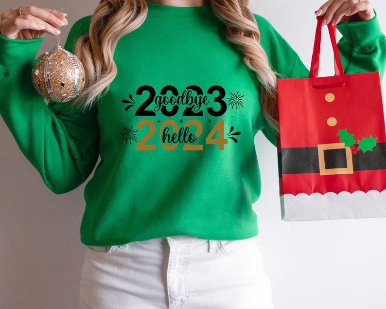 Goodbye 2023 Hello 2024 Svg New Year 2024 Svg Hello 2024 Etsy