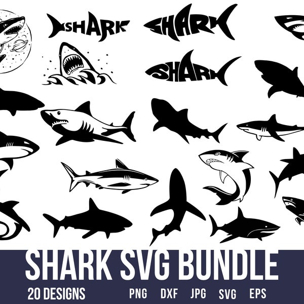 2024 Shark Svg Bundle, Shark Clipart, Shark Png, Sharks Svg, Cute Shark Svg, Shark Cricut, Shark Face Svg, Shark Silhouette, Shark Svg Files