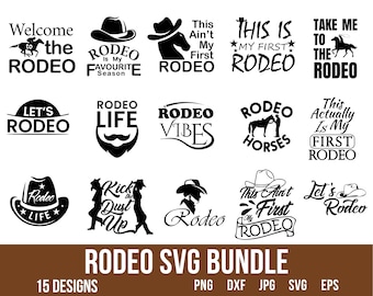Rodeo SVG Bundle: Western Cowboy Designs (Digital Files)