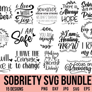 15 Psychische Gesundheit-Svg-Bundle, Inspirational-Svg, Motivations-Svg, Starke Frau-Svg, Nüchternheit-Svg, Aa-Svg, Wiederherstellungs-Svg, Nüchternheits-Svg,