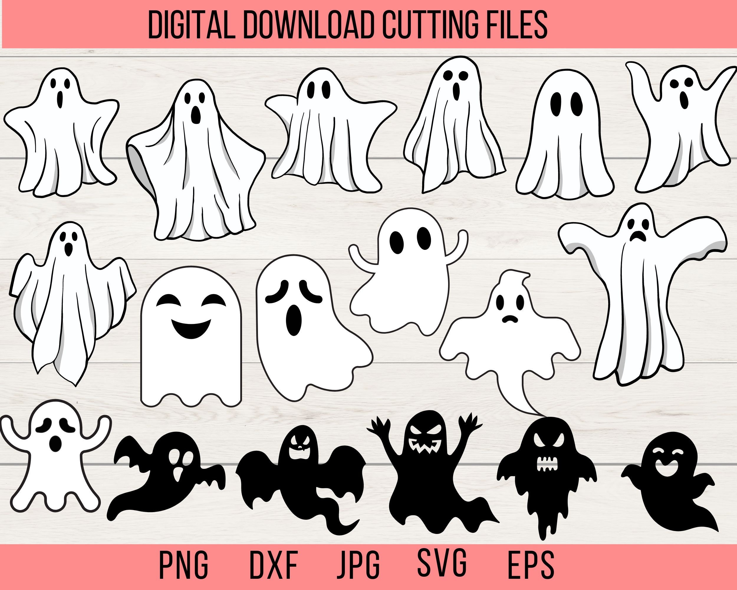 Ghost Svg Ghost Face Svg Cute Ghost Svg Spooky Svg Spooky - Etsy