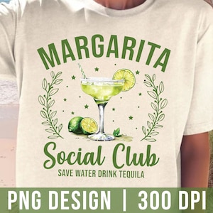 Margarita Png, Social Club Png, Summer TShirt Design Cocktail Png, Summer Beach Png, Vacation Png, Summer Vacation 2024 Sublimation Design