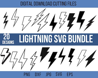 Lightning Svg Bundle, Lightning Bolt Svg, Lightning Bolt, Lightning Bolt Png, Lightning Png, Lightning Clipart, Svg, Svg Files For Cricut
