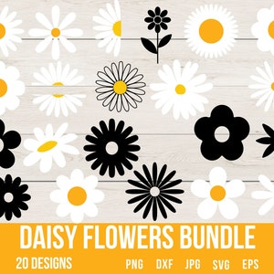 Daisy Svg, Wildflower Svg, Flower Clipart, Daisy Png, Daisy Flower Svg, Daisy Clipart, Daisies Svg, Daisy Clip Art, Daisy Cut File