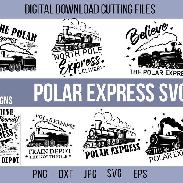 BUNDLE of Polar Express Svg, Polar Express, Believe Svg, Christmas Sign Svg, Polar Express Ticket, Polar Express Png, Christmas Train, Svg