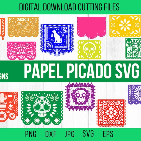 2k24 Papel Picado-Svg-Bundle, Papel Picado, Benutzerdefiniertes Papel Picado, mexikanisches SVG, Mexiko-Svg, Fiesta-Svg, Party-Svg, SVG-Png, Cricut-Dateien