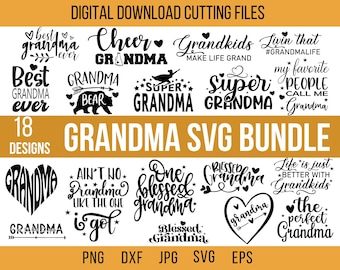 Grandma SVG Design Bundle, Mother's Day Gift (Digital Download)