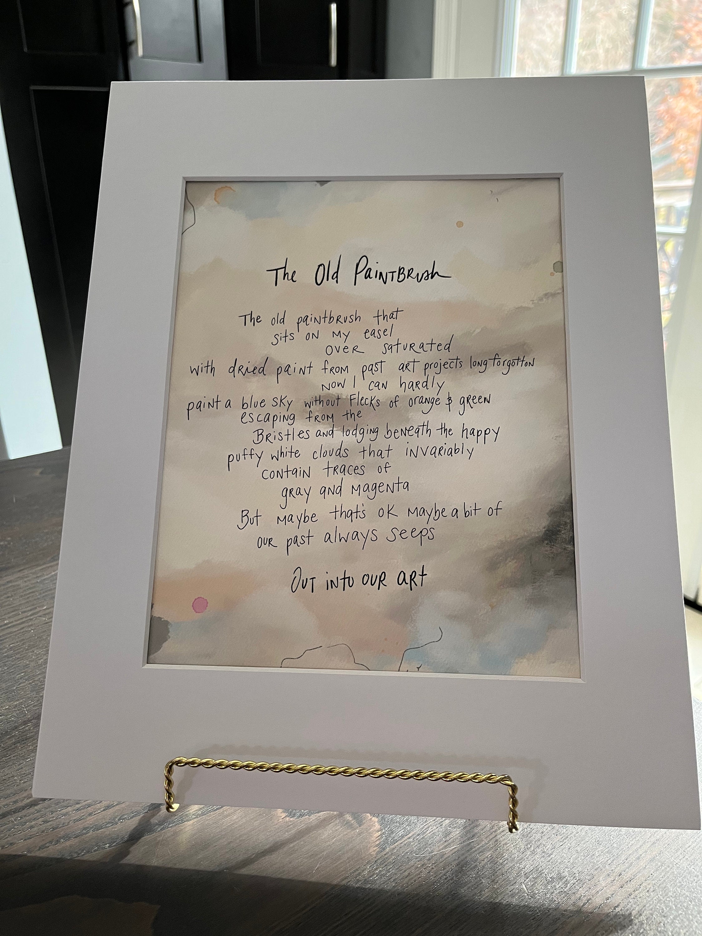 The Old Paintbrush Poem Print Etsy