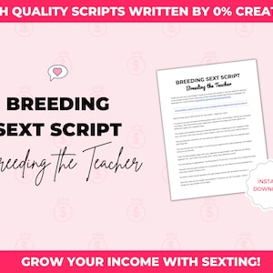 Breeding Sext Script, Breed Sexting Script, Adult Model, Onlyfans Sexting Scripts, Fetish, Taboo, OnlyFans Fansly Video Scripts