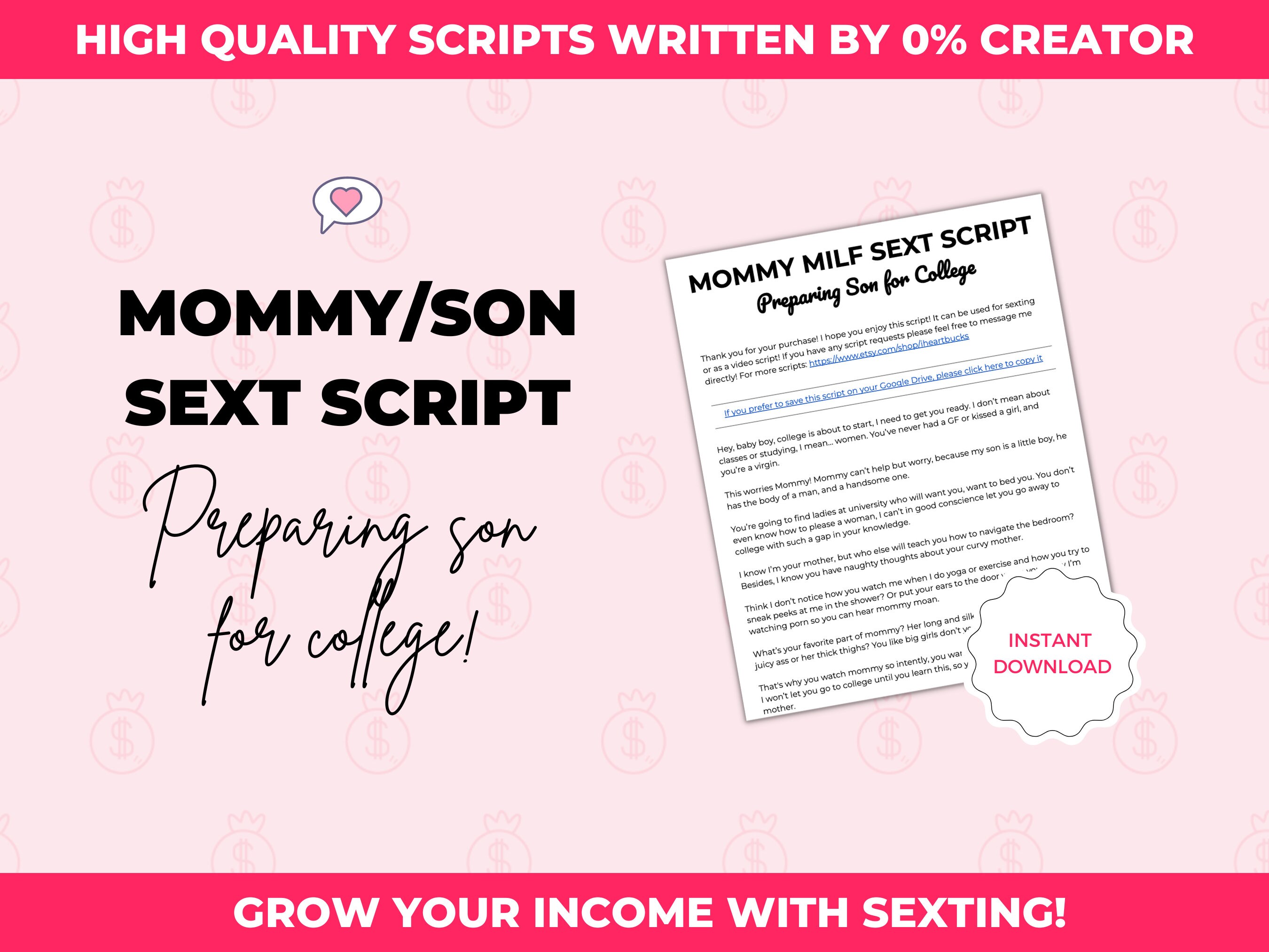 Mommy Script MILF Sext Script Onlyfans Sexting Scripts Fetish Model Taboo  Onlyfans Fansly Video Scripts F4M Stepson Sext Script - Etsy