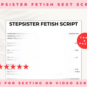Stepsister Script, GFE Sexting Script, Adult Model, Onlyfans Sexting Scripts, Fetish, Taboo, OnlyFans Fansly Video Scripts