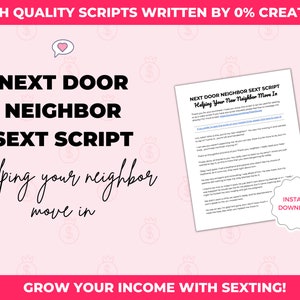 Neighbor Sext Script, OF Sexting Script, Adult Model, Onlyfans Sexting Scripts, Fetish, Taboo, OnlyFans Fansly Video Scripts, Knocked Up