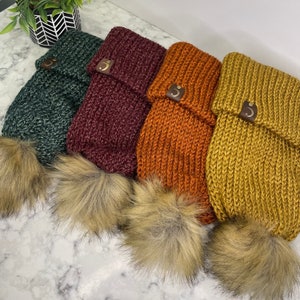 Pom Pom Beanie - Super Soft, Reversible, 7 Colors, Removable Pom - Bow'Ho & Co