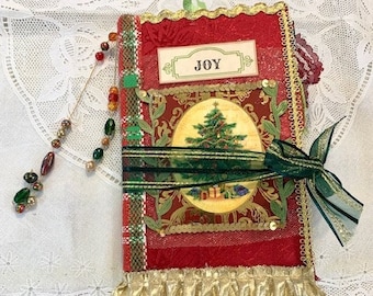 Christmas journal, Handmade Journal, Memory Book, Vintage & Modern Christmas, Junk Journal, Christmas Planner, Santa, Angels, Digital Prints