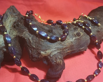 Blue sandstone necklace bracelet and free earrings