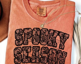 Comfort Colors Spooky Season Shirt, Halloween Party Shirt, Halloween Shirt, Spooky Halloween Sweatshirt, Halloween Pumpkin Shirt