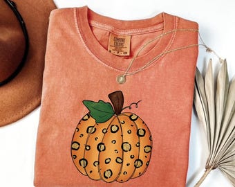 Pumpkin Comfort Colors Shirt, Pumpkin Fall Tee, Womens Halloween Shirt,Season Shirt, Gift For Halloween