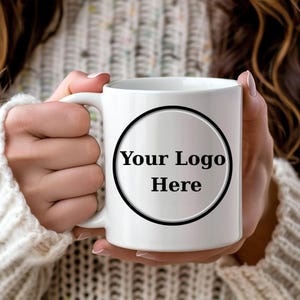 Company Logo Mug, Custom Logo Mug, Mug With Logo, Business Logo Mug, Personalized Logo Coffee Mug, Real Estate Logo Mug, Team Logo