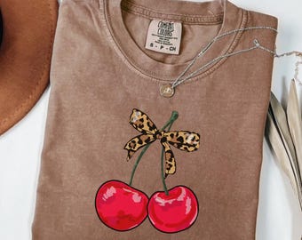 Comfort Color Vintage Cherry Shirt, Cherry Tee, Fruit tshirt, Summer Shirt, Cherry Lover Gift, Retro Cherry Shirt, Cherries Tee
