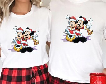 Mickey und Minnie Weihnachten Shirt, Disney Paare Weihnachten T-Shirt, Weihnachtsreise Shirt, X-mas Paar Shirt, frohe Weihnachten Shirt