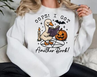 Oj, jag fick en annan bok unisex tröja, rolig gås boklig skjorta, boho bokskjorta, sassy sarkastisk gåsskjorta, bokmal-tröja