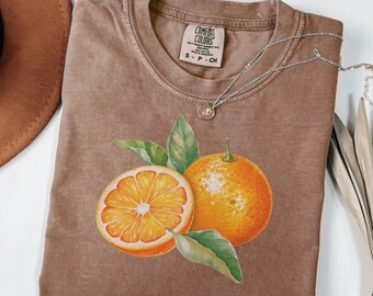 Comfort Colors Vintage Orange Fruit Graphic Shirt