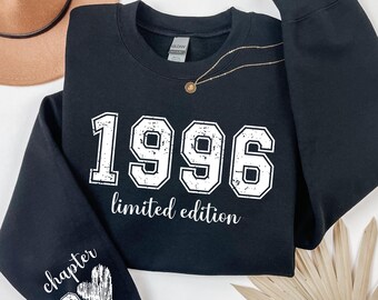 Retro Custom Year Sweatshirt Retro Personalized Birthday Hoodie Birth Year Shirt Birth Date Crewneck 30th Birthday Gift 40th Birthday