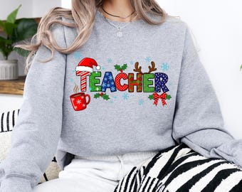 Bluza świąteczna dla nauczyciela, bluza świąteczna dla nauczyciela, bluza świąteczna dla nauczyciela, bluza z kapturem dla nauczyciela