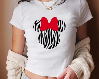 Minnie Ear Baby Tee ,Disney Shirt, Minnie Baby Tee, Cute Ear Shirt, Disney Shirt for woman, Disney Ear Shirt