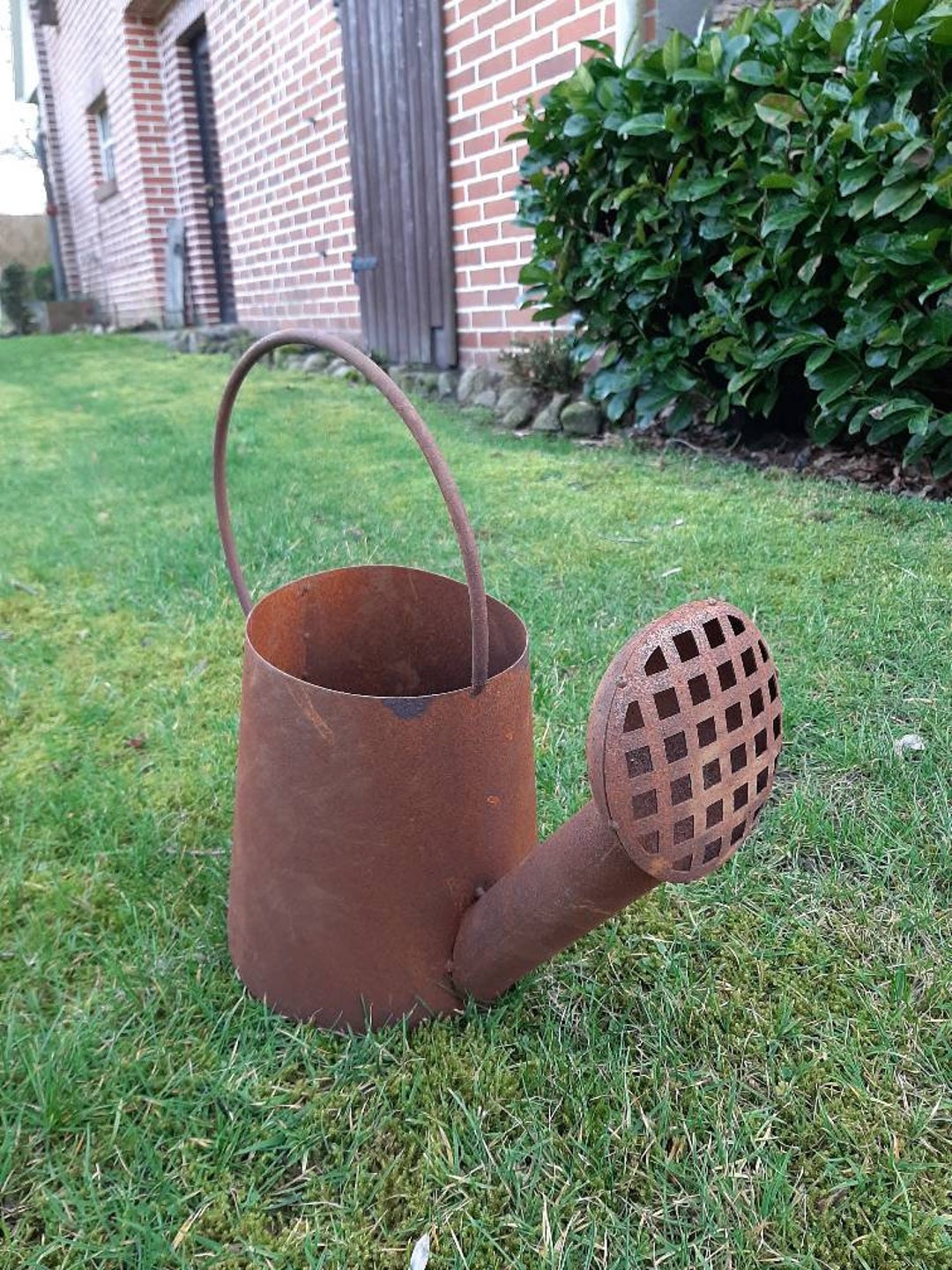 Rost Edelrost Gießkanne Pflanzgefäß Geschenk Garten Deko Dekoration