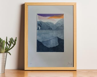 Abri 3 - gravure à l'eau forte et aquatinte