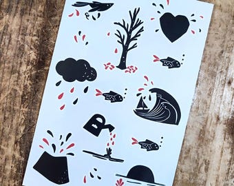 Tatouages éphémères (Je me sens comme - petit imagier des émotions)