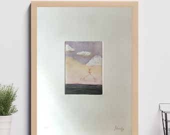 Crépuscule 1 - gravure à l'eau forte et aquatinte