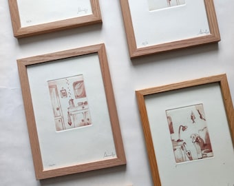 La maison du pêcheur - série de gravures à l'eau forte et aquatinte