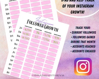 Instagram Follower Growth | Instagram Planner | Instagram Template