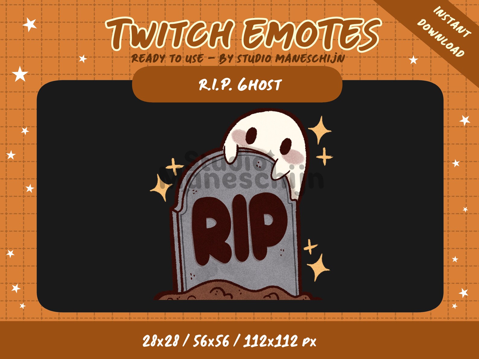 Rest in Peace RIP Emote Cute Kawaii Emote Design Twitch Discord Youtube ...