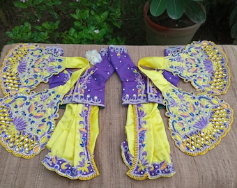 Hand made Gaura Nitai dress, dhoti, Shawl and kurta set, For size read description, Gaura nitai outfit.
