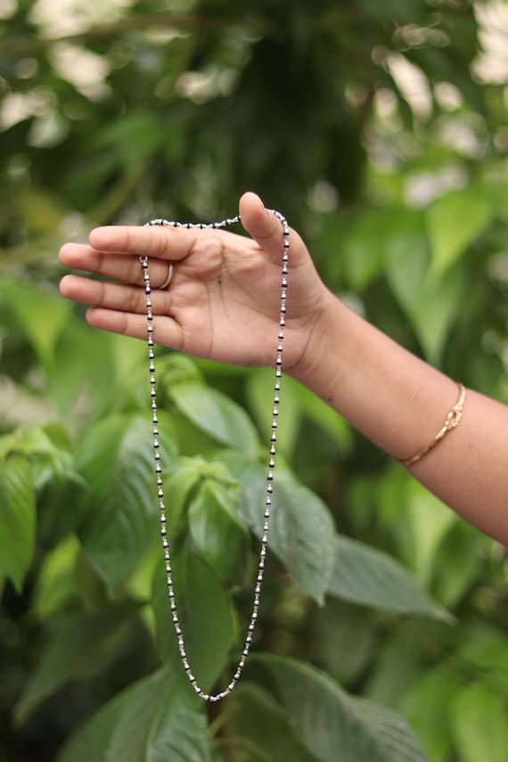 Pure Tulsi Necklace Mala With Silver Capping and Chain Size 24 Inches Best Quality Holy Things Spritual Things Etsy