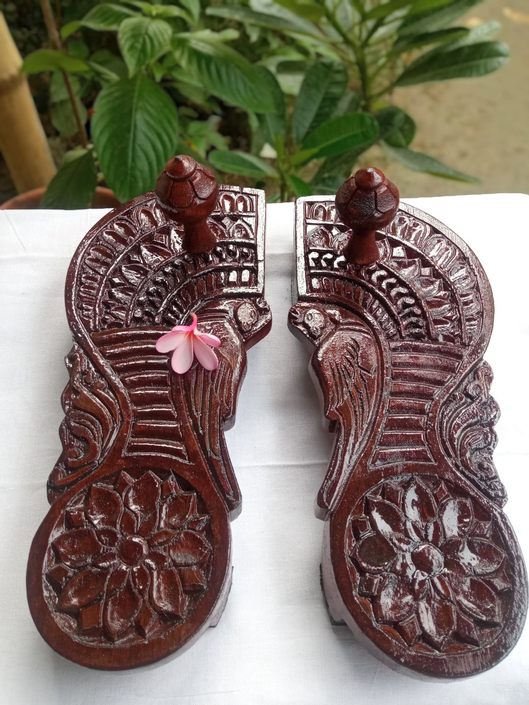 Beautiful Wooden Paduka Shoes for Yogis and Devotees Handmade Good Quality. Premium Quality Slippers. Size 27 Cm Us Size 10. Etsy