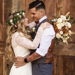 Bridal separates top with long sleeves , Lace top,  Bridal crop top, Plunging neckline wedding top, Lace crop top , Ivory lace top  ROYCE