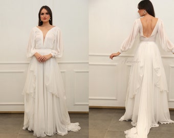 Chiffon Wedding Skirt: Boho Bridal Separates, Layered Full Skirt