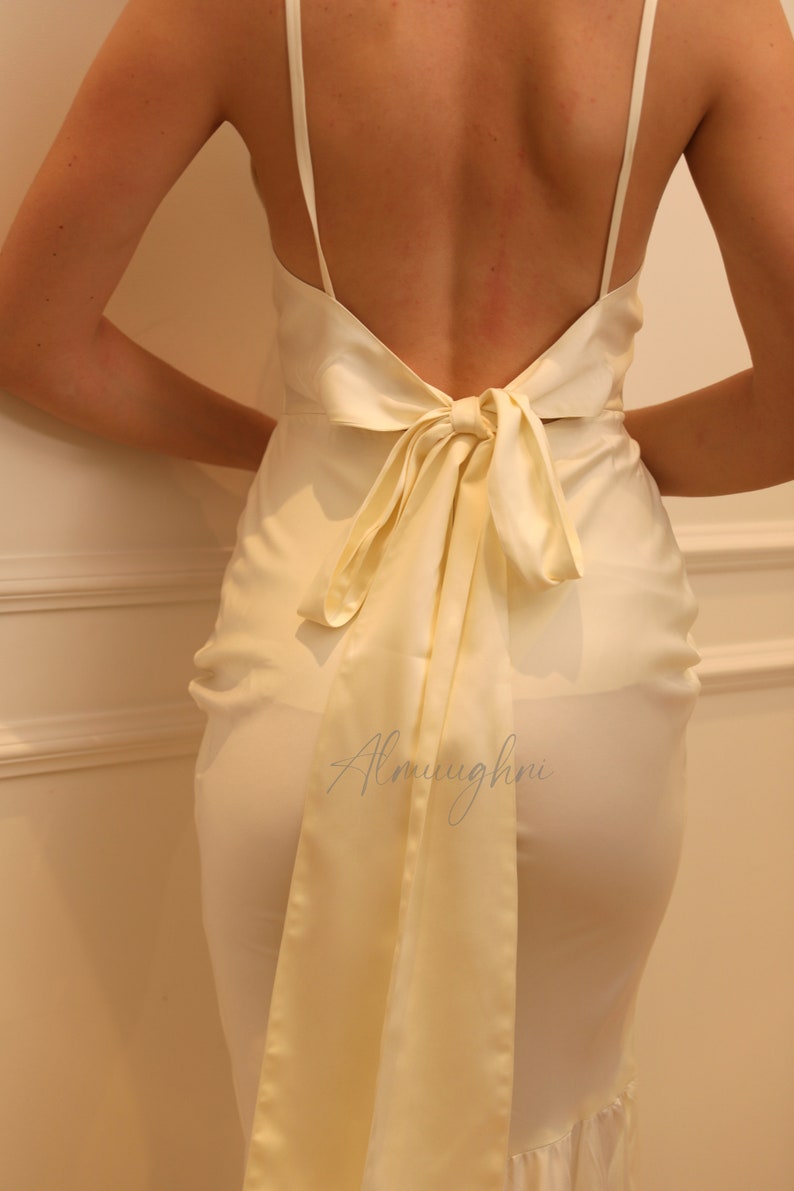 Backless Wedding Dress Low Back Boho Bridal Dress Civil - Etsy