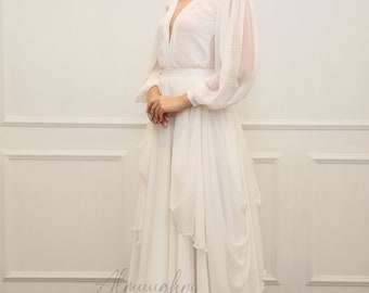 Chiffon Wedding Skirt: Boho Bridal Separates, Layered Full Skirt