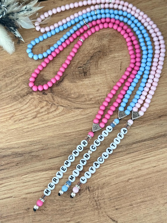 Gebetskette 99er Perlen | Tesbih | Ramadan | Eid | Personalisiert | Kristallperlen | Geschenk | Gebetsketten | Tespih | Gebetskette mit Name