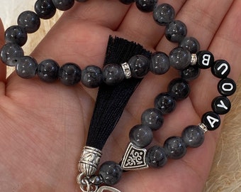 Prayer Beads Black Marble, Tesbih, Gift, Prayer Beads, Islam, Eid, Ramadan