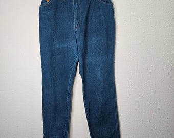 Jeansy damskie Wrangler, rozmiar 18, średnie, pełne dopasowanie, ciemny denim, wysoki stan