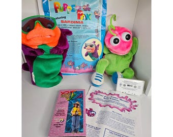 Hooked on Jesus Puppet Pak Sardinia VBS 1998 VHS Cassette Set con pupazzo bonus